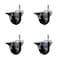 Service Caster 3'' Phenolic Wheel Swivel 7/16'' Grip Ring Stem Caster Set with Brake, 4PK SCC-GR20S314-PHS-PLB-716138-4 - alternate 1